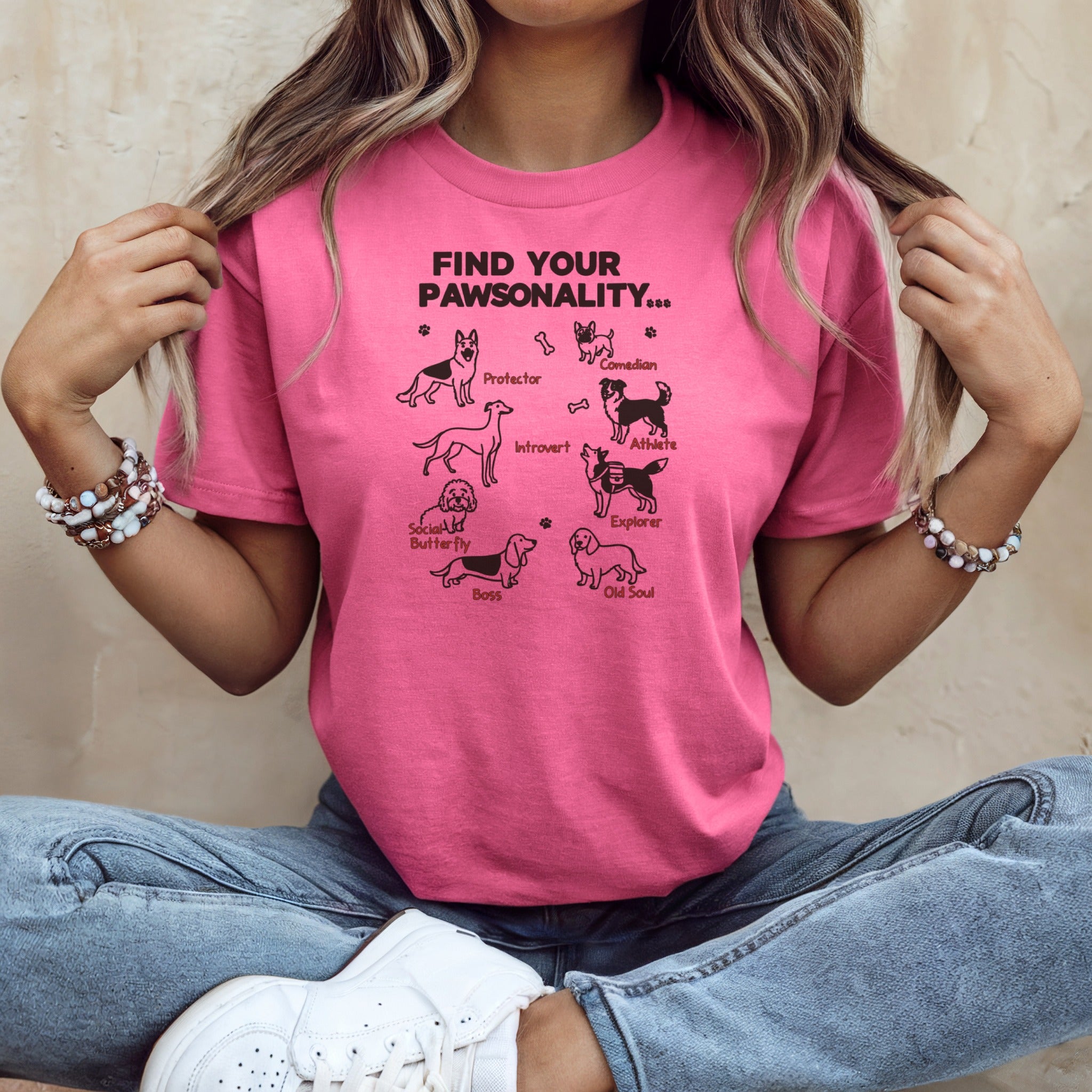 Find Your Pawsonality Dog Lover Graphic Shirt