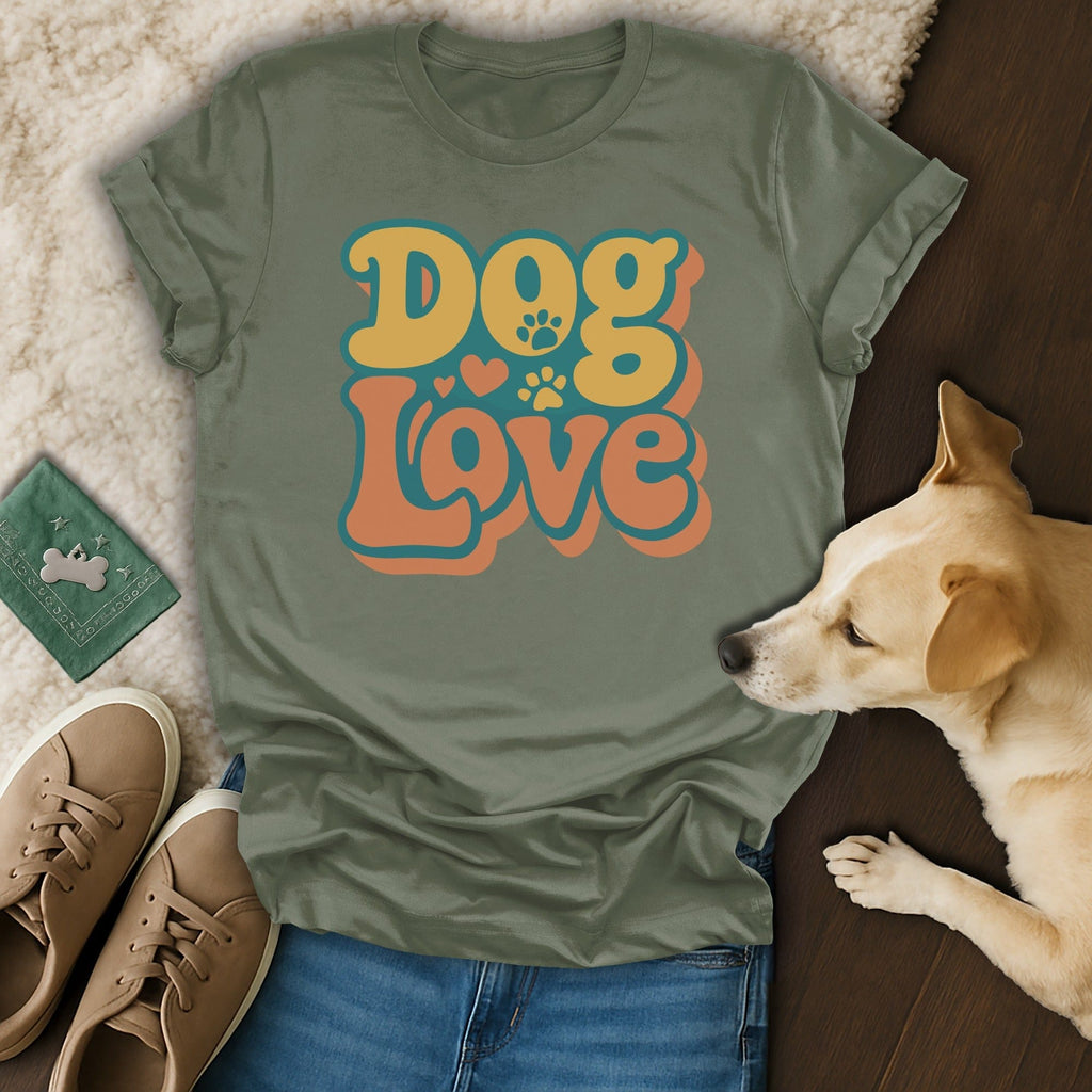 Retro Dog Love T-Shirt 🌻