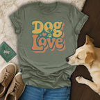 Retro Dog Love T-Shirt 🌻