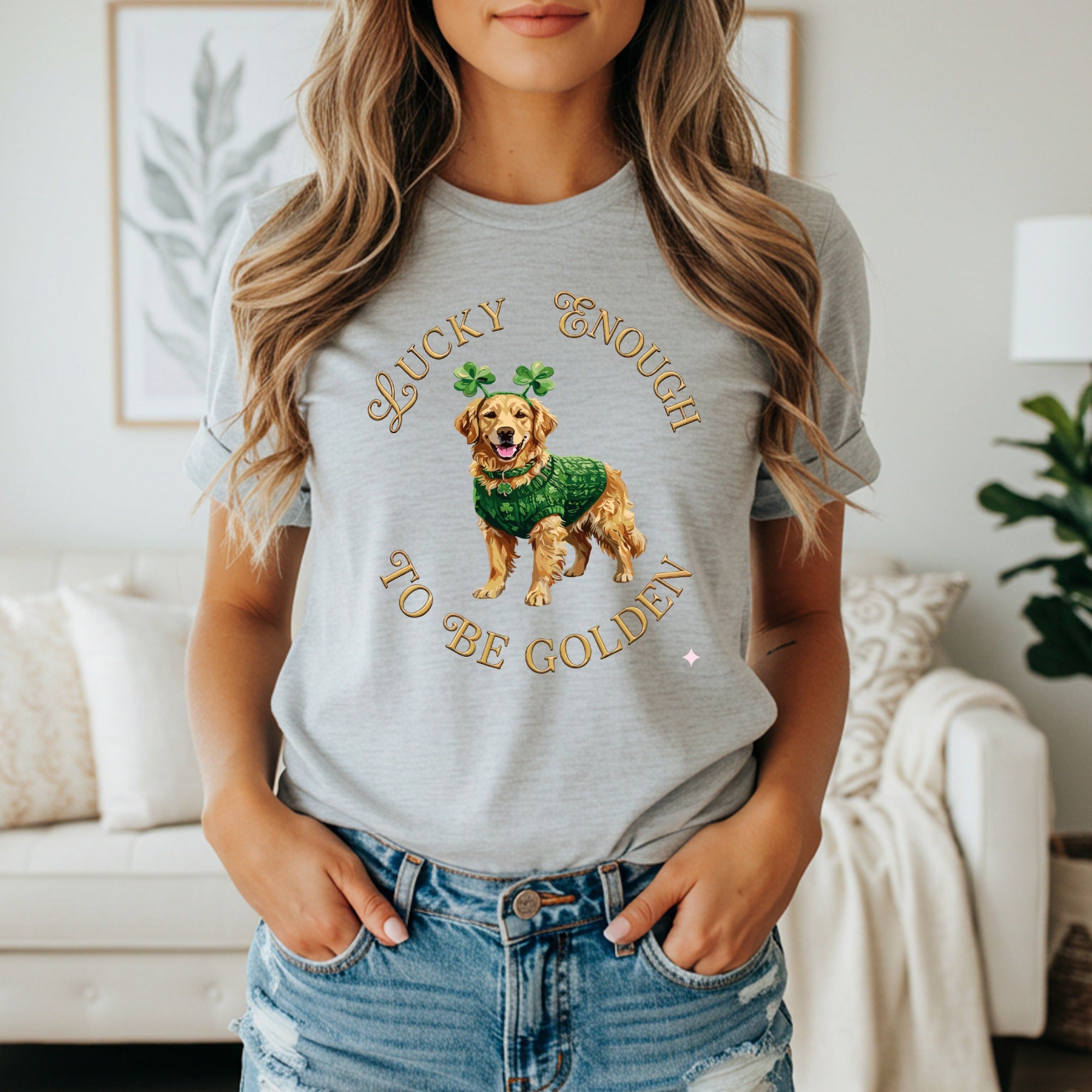 Lucky Enough To Be Golden Graphic T-Shirt