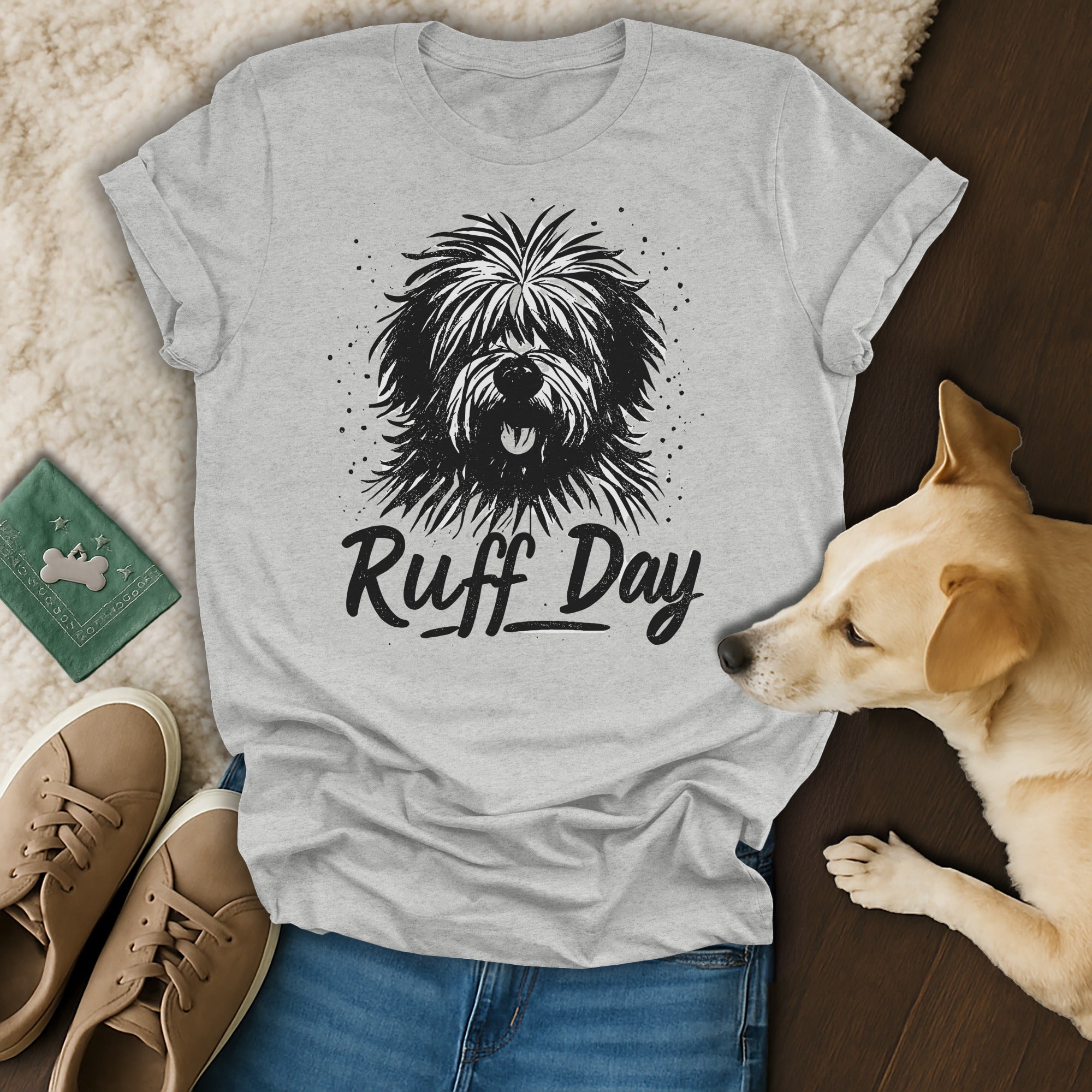 Ruff Day Funny Dog Lover Graphic Tee Shirt