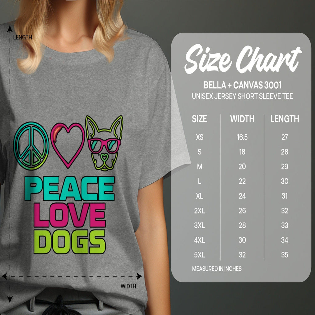 Peace Love Dogs Graphic Tee for Stylish Pet Lovers