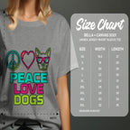 Peace Love Dogs Graphic Tee for Stylish Pet Lovers