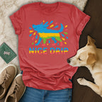 Nice Drip Colorful Dog Graphic T-Shirt for Pet Lovers