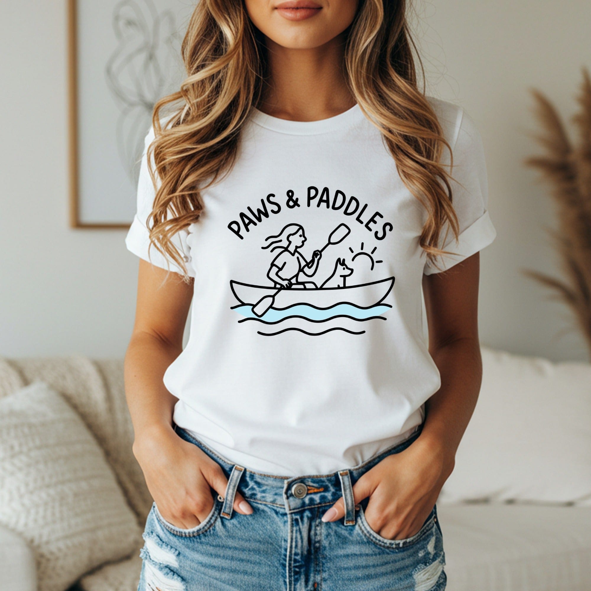 Paws and Paddles Graphic Tee for Pet Lovers