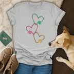Intertwined Hearts Paw Prints Colorful Design product type
T-shirt, Paw Print, Heart Design, Pet Lover, Dog Lover, Cat Lover, Animal Lover, Graphic Tee, Colorful Hearts, Intertwined Paws, Unique Design, Pet Parent, Gift for Her, Gift for Him, Unisex Apparel, Casual Shirt, Love My Pet, Animal Rescue, Cute Pawprint, Pet Adoption