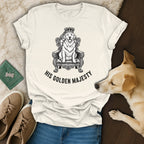 His Golden Majesty Dog on Throne T-Shirt