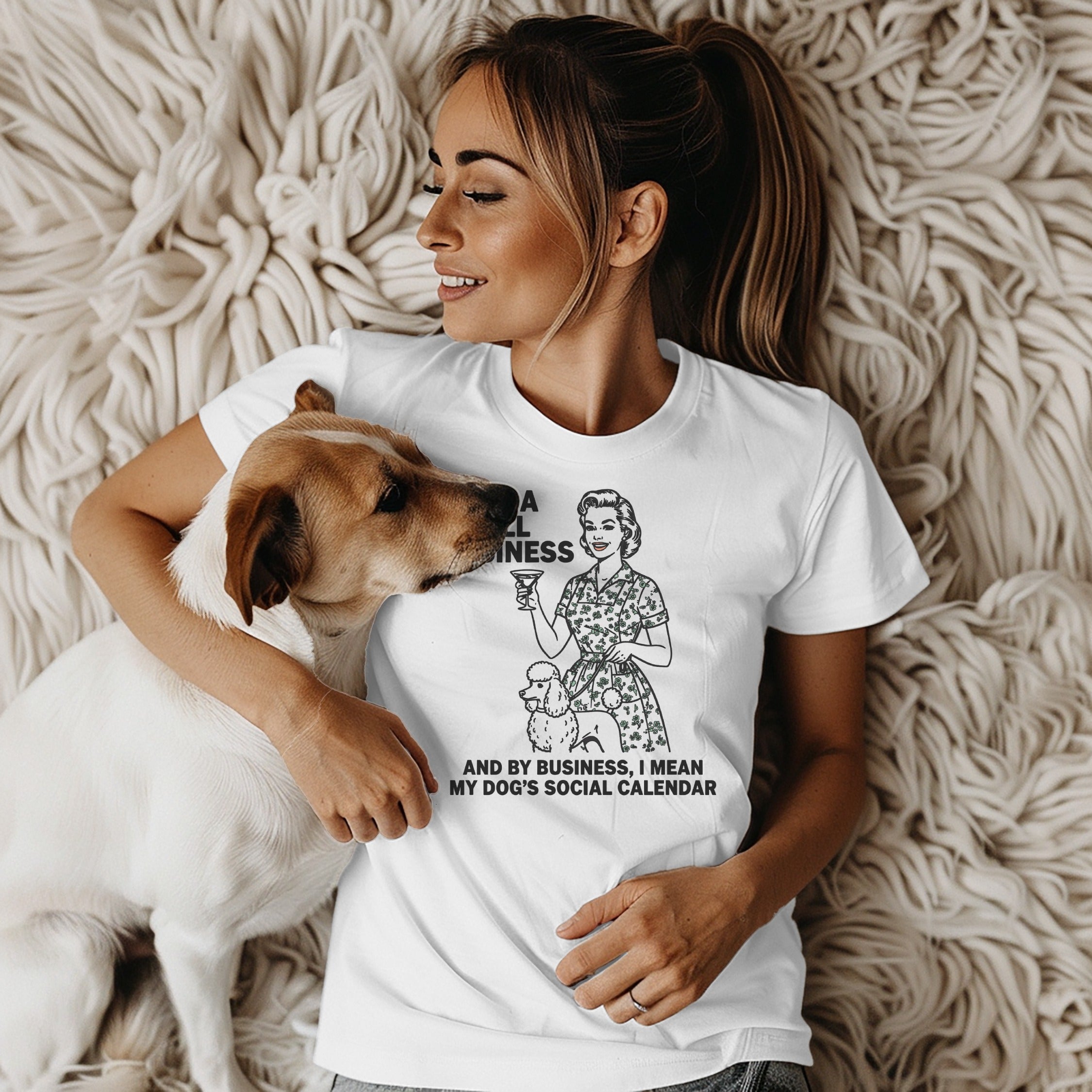 Dog's Social Calendar Humor Graphic Tee Shirt