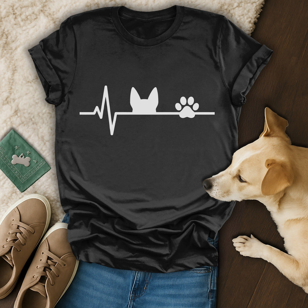 Nurse Heartbeat Dog T-Shirt 🤍
