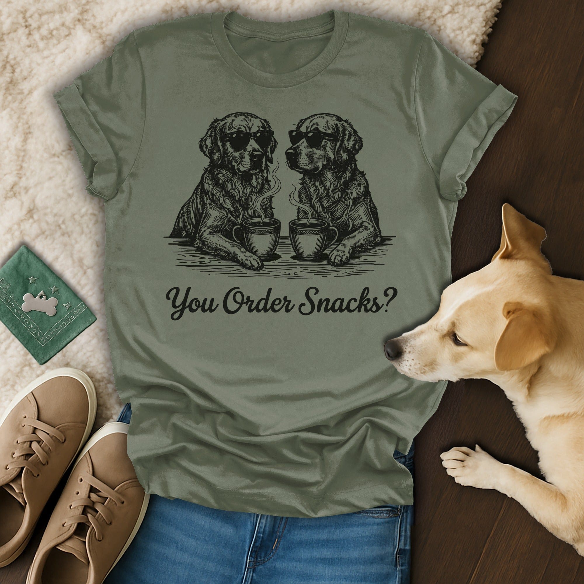 Two Dogs Sunglasses Coffee You Order Snacks product type
