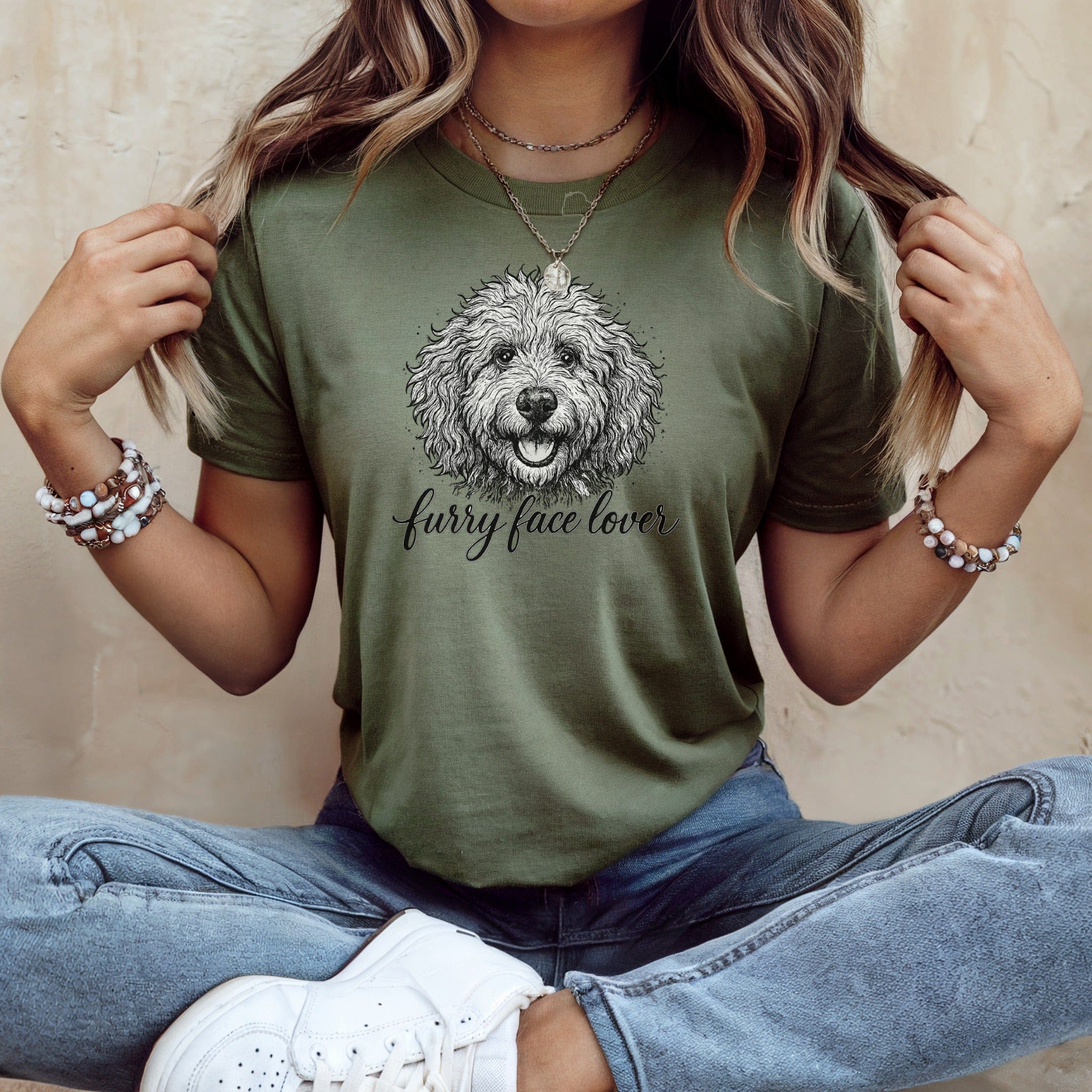 Furry Face Lover Graphic Tee for Dog Enthusiasts