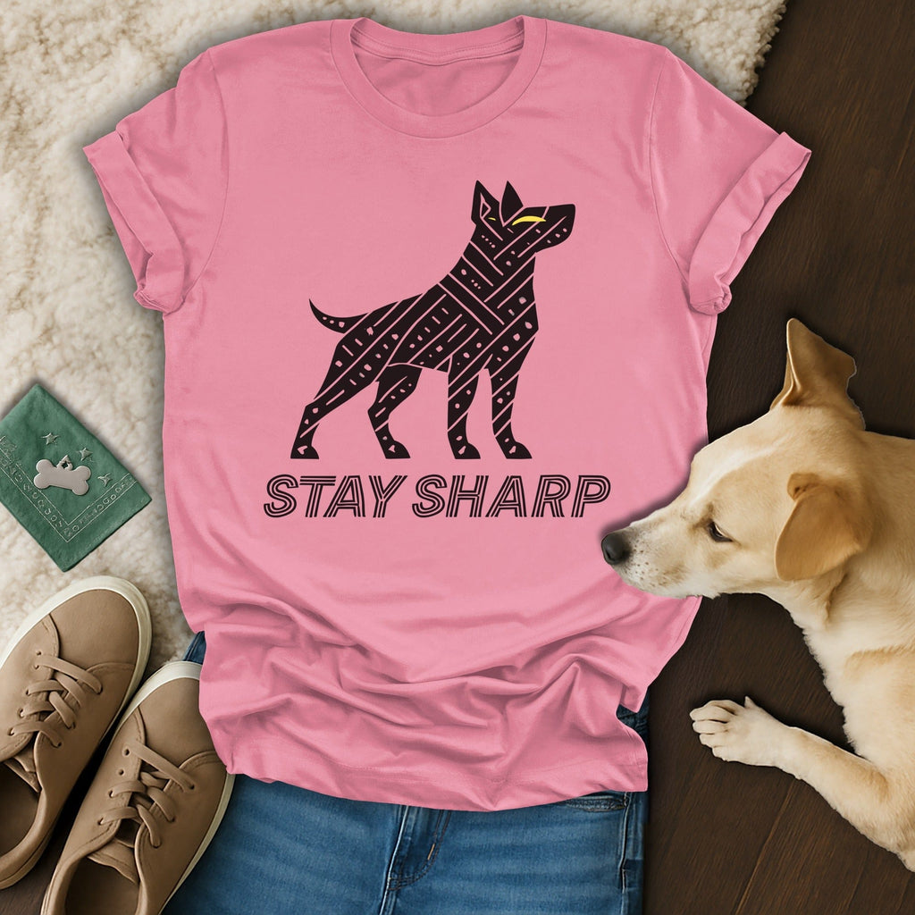 Stay Sharp Dog Graphic Shirt for Pet Lovers