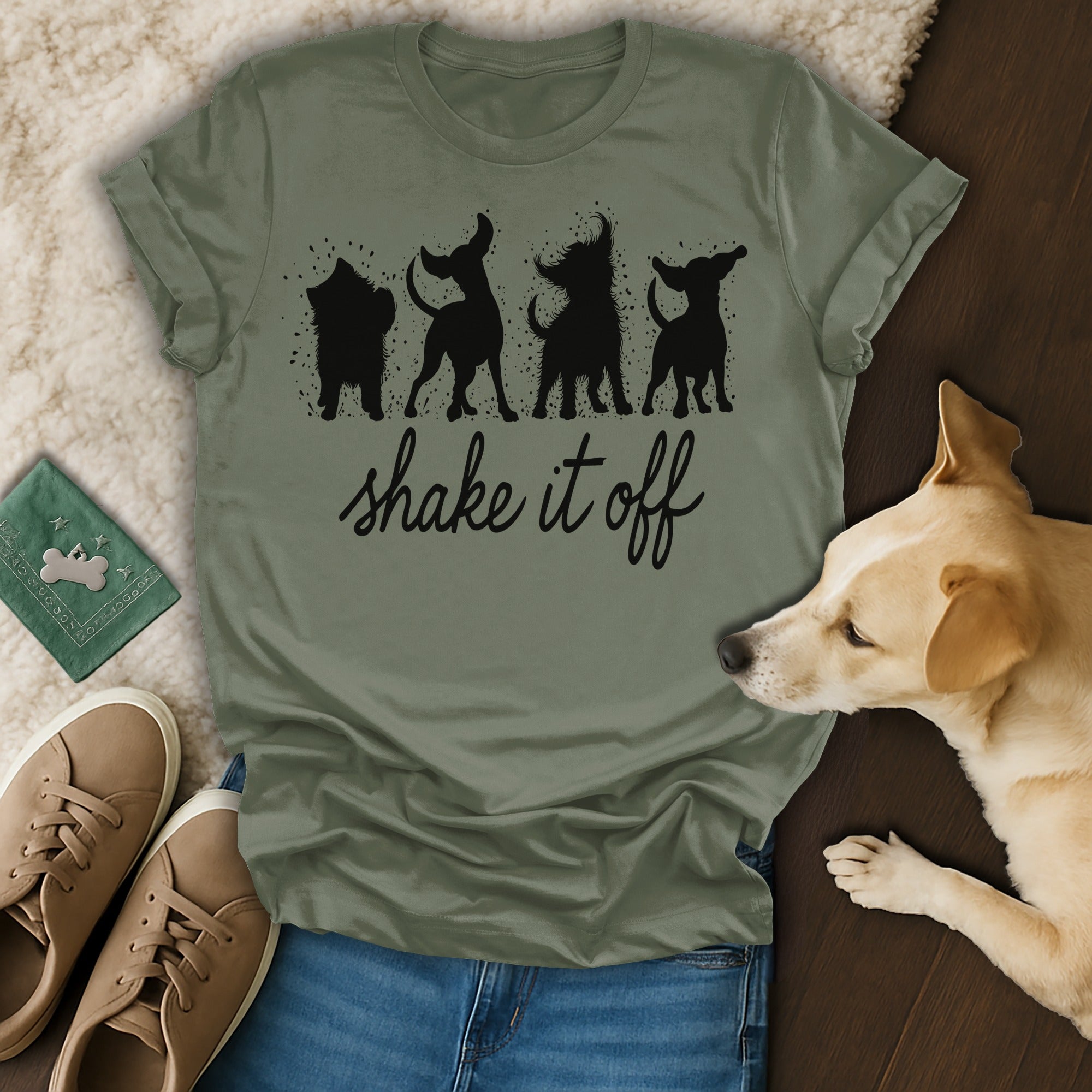Shake It Off Dancing Dogs Design T-shirt