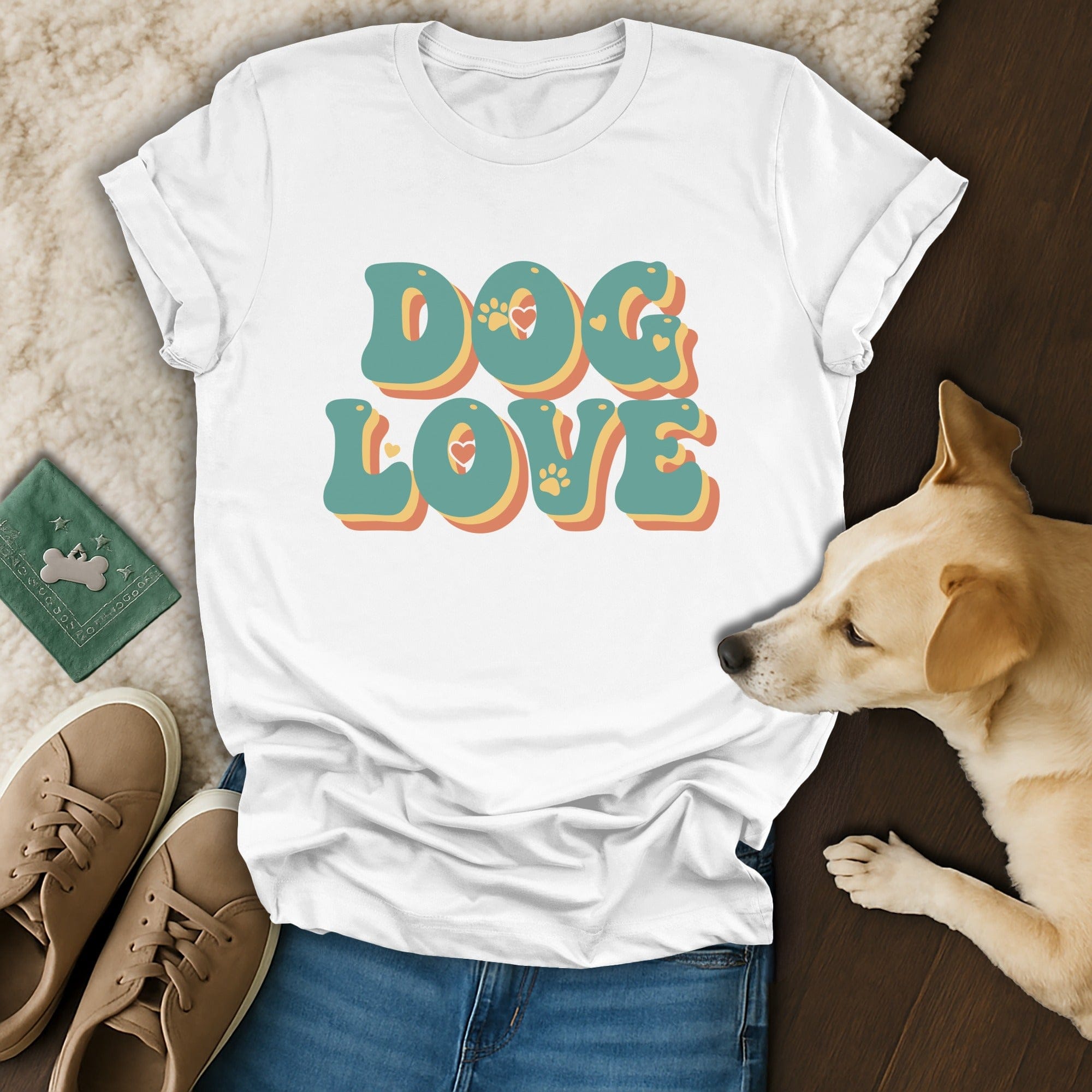 Retro Dog Love T-Shirt 🌻🐕