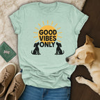 Good Vibes Only with Dogs Sun Graphic Tee product
