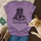 Treat Yourself Dog Coffee Sunglasses Purple T-Shirt
Golden Retriever, Dog Lover, Coffee Lover, Treat Yourself, Dog Mom Gift, Dog Dad Gift, Puppy Love, Canine Companion, Sunglasses Pup, Cool Canine, Pet Parent, Animal Print, Purple Graphic, Lavender Apparel, Funny Pet, Cute Pet, Graphic TShirt, Dog Owner, Dog Life Style, Morning Coffee