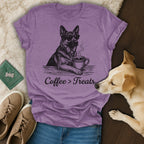 German Shepherd Coffee Treats Sunglasses Purple Design product type