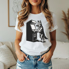 Retro Arcade Playing Dog Graphic Print Apparel