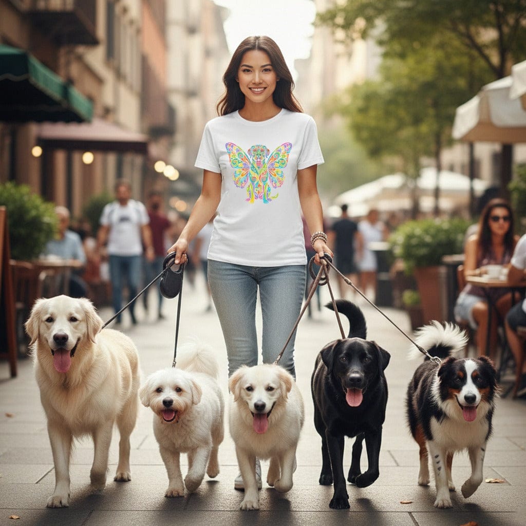 Mandala Dog Butterfly Colorful Design Shirt product type