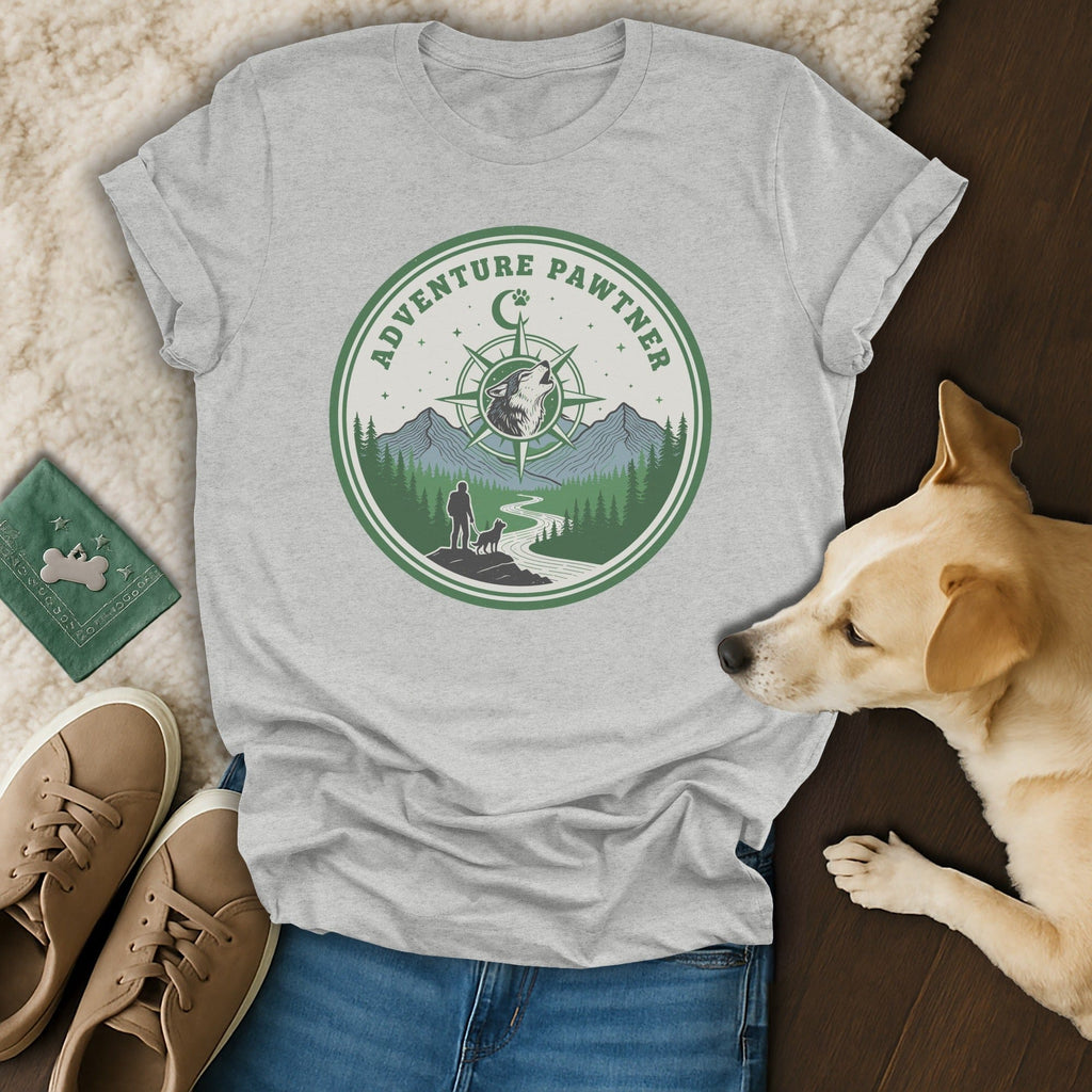 Adventure Pawtner Design Graphic Tee Shirt