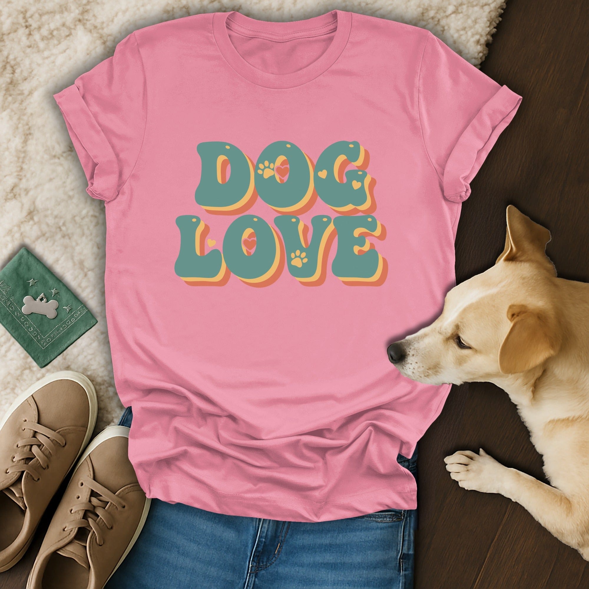 Retro Dog Love T-Shirt 🌻🐕