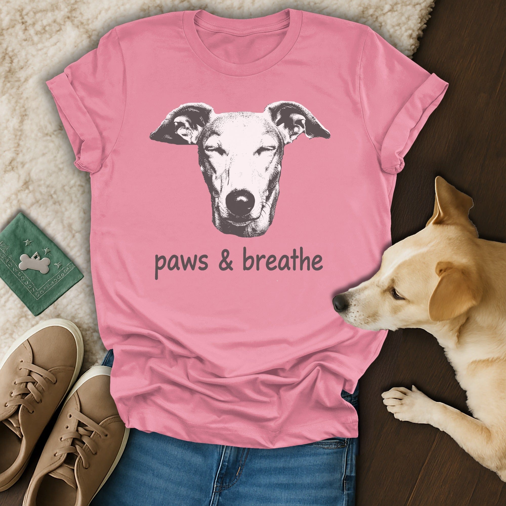 Paws & Breathe Cute Dog Graphic T-Shirt for Pet Lovers