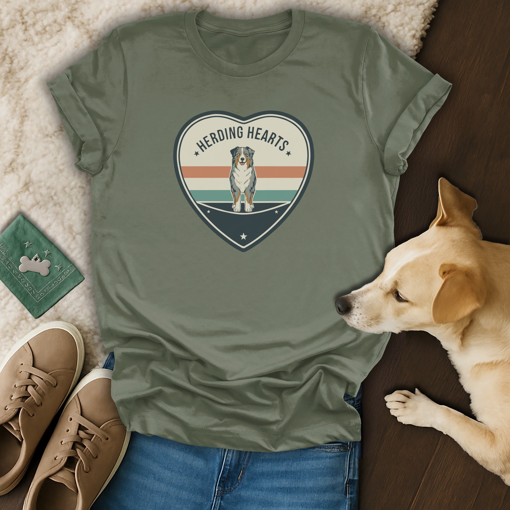 Herding Hearts Graphic T-shirt with Heart Design