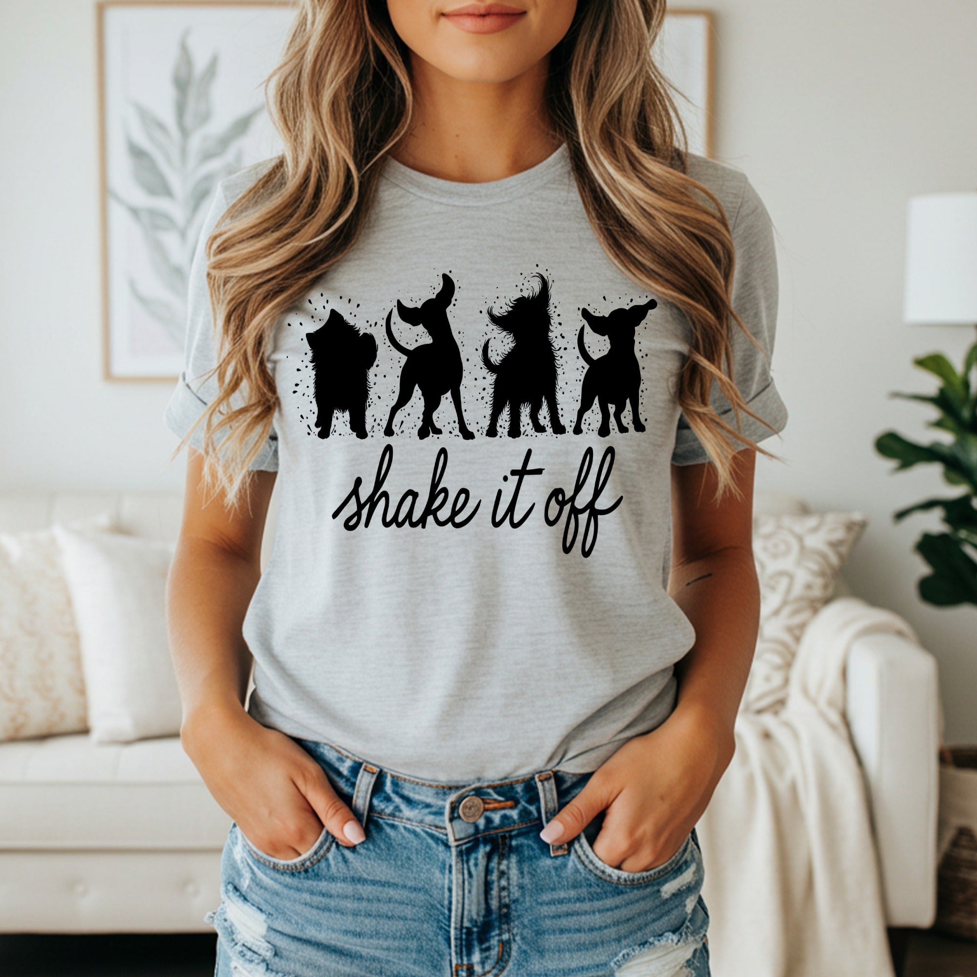 Shake It Off Dancing Dogs Tee Shirt Unique Design
