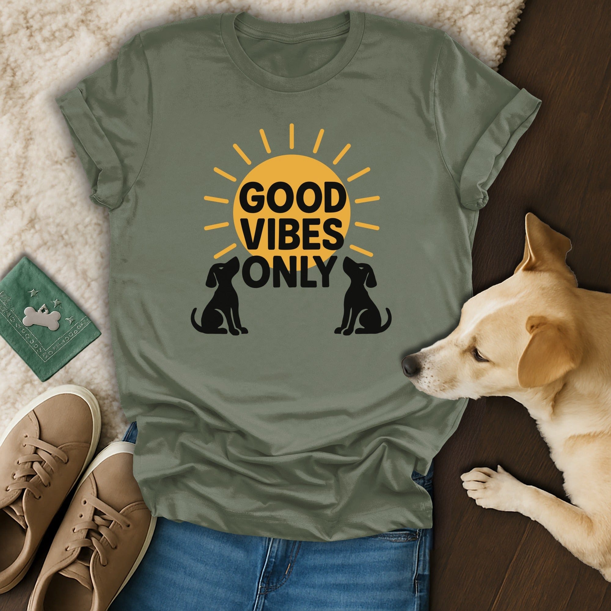 Good Vibes Only Sun and Dogs Graphic T-shirt