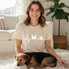 Nurse Heartbeat Dog T-Shirt 🤍