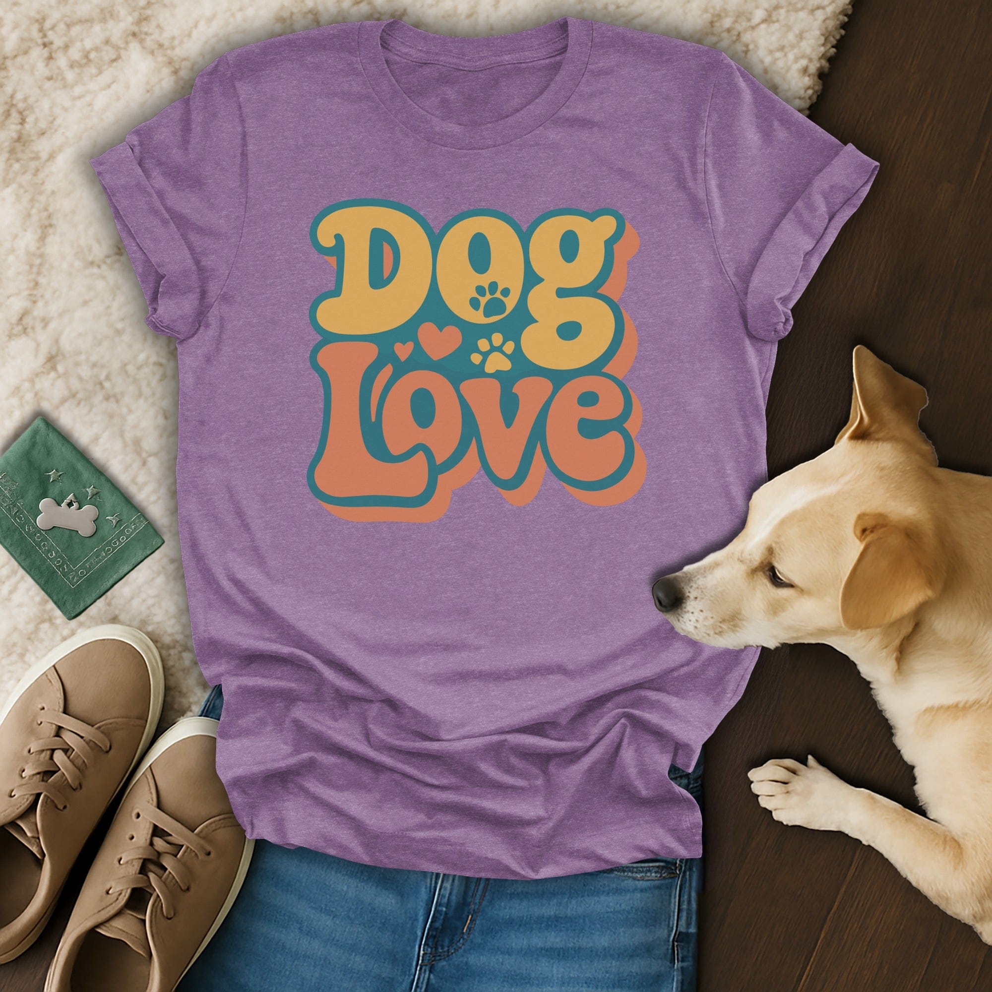Retro Dog Love T-Shirt 🌻