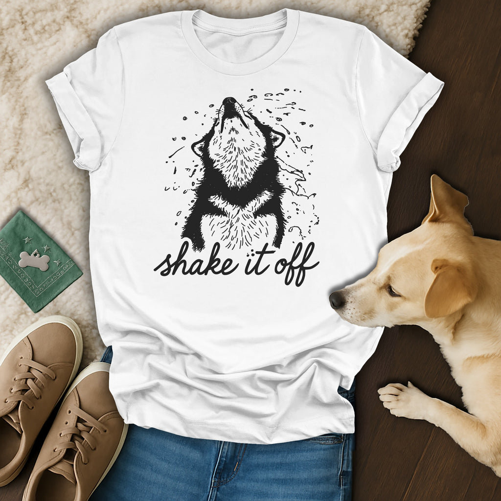Shake It Off Dog Design Graphic T-shirt Product