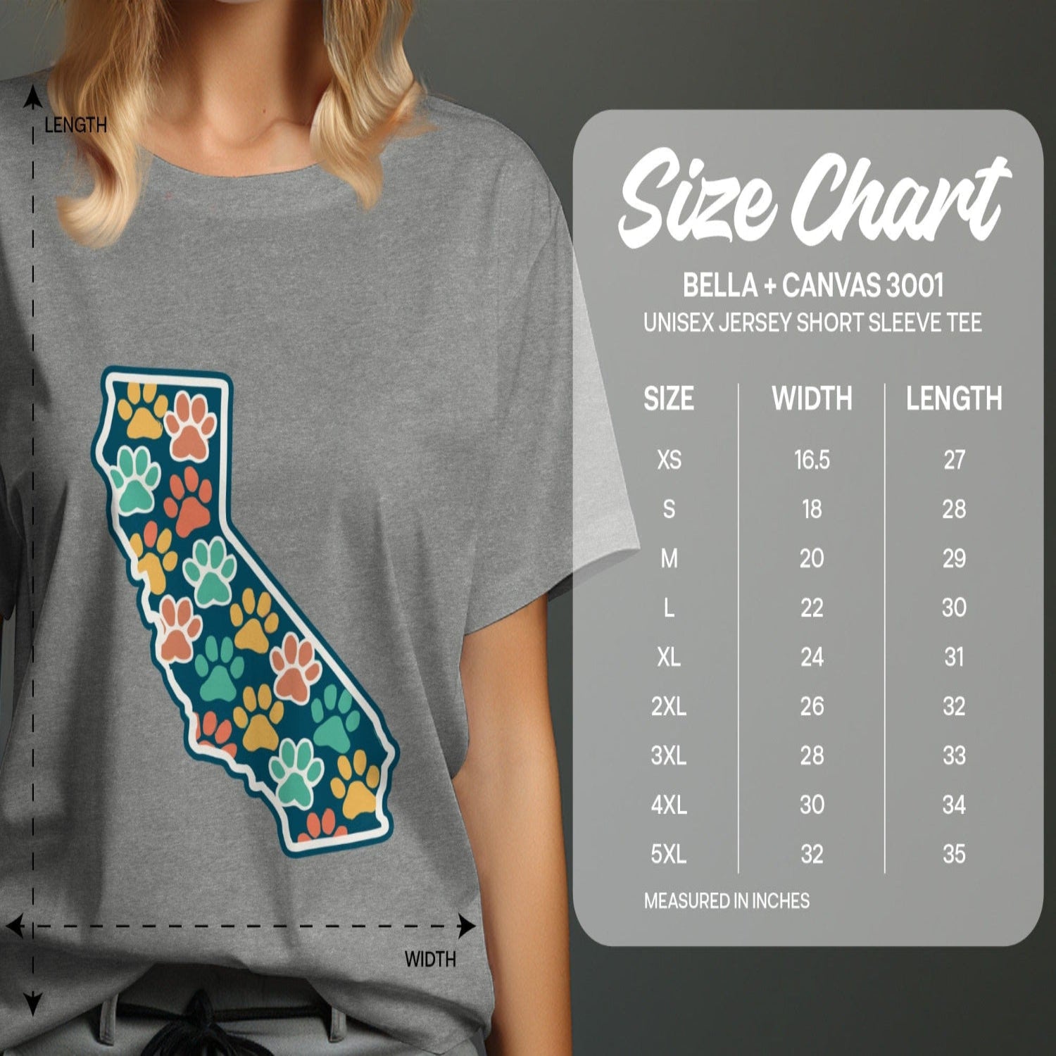 California Paw Print Unisex Jersey Short Sleeve Tee