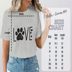 Love Paw Print Graphic Casual Shirt