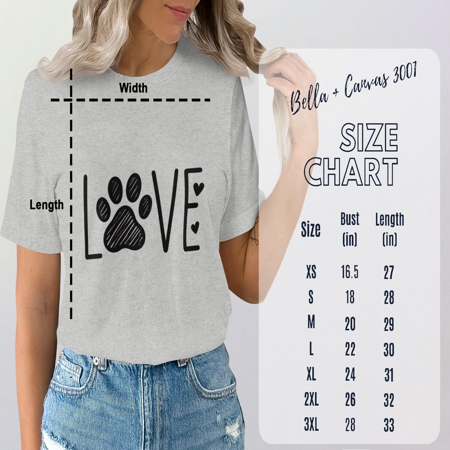 Love Paw Print Graphic Casual Shirt