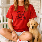 Don't Stop Retrievin' Graphic Red T-Shirt Product