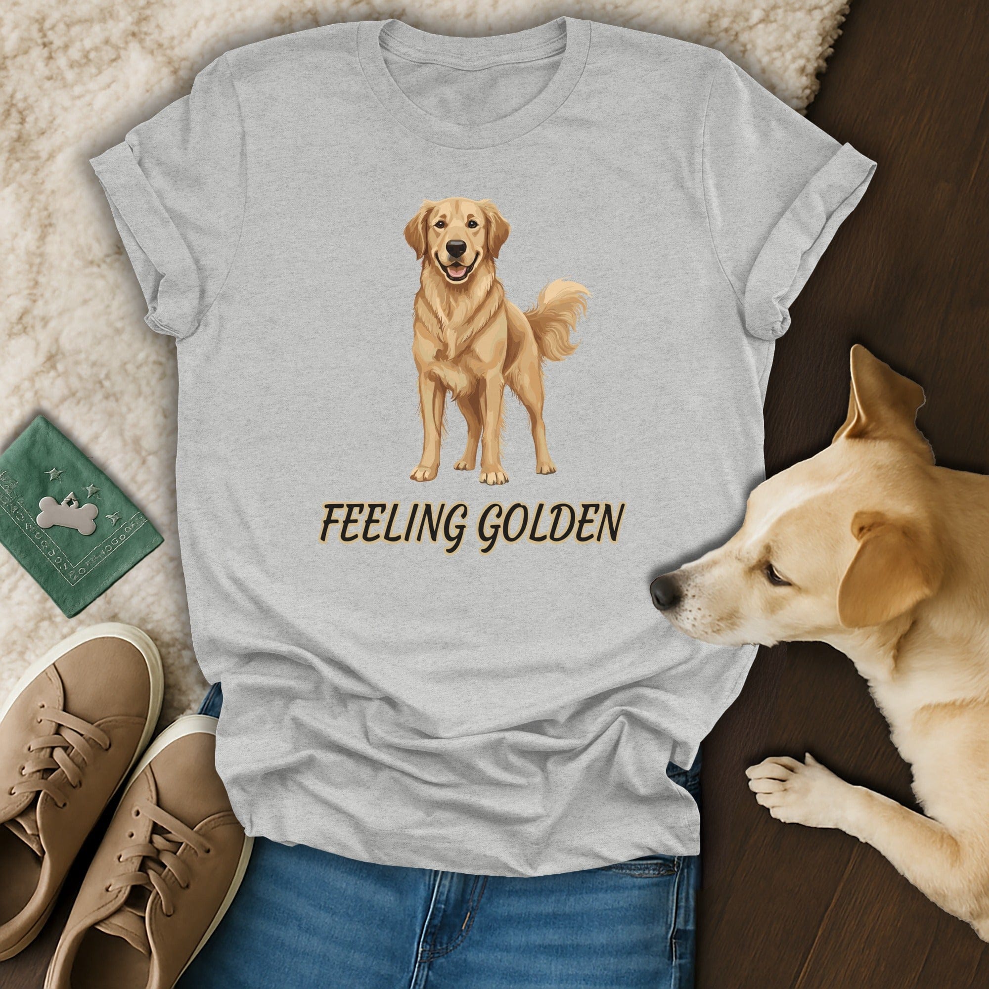 Feeling Golden Graphic Dog Lover Shirt
