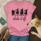 Shake It Off Dancing Dogs Graphic T-shirt