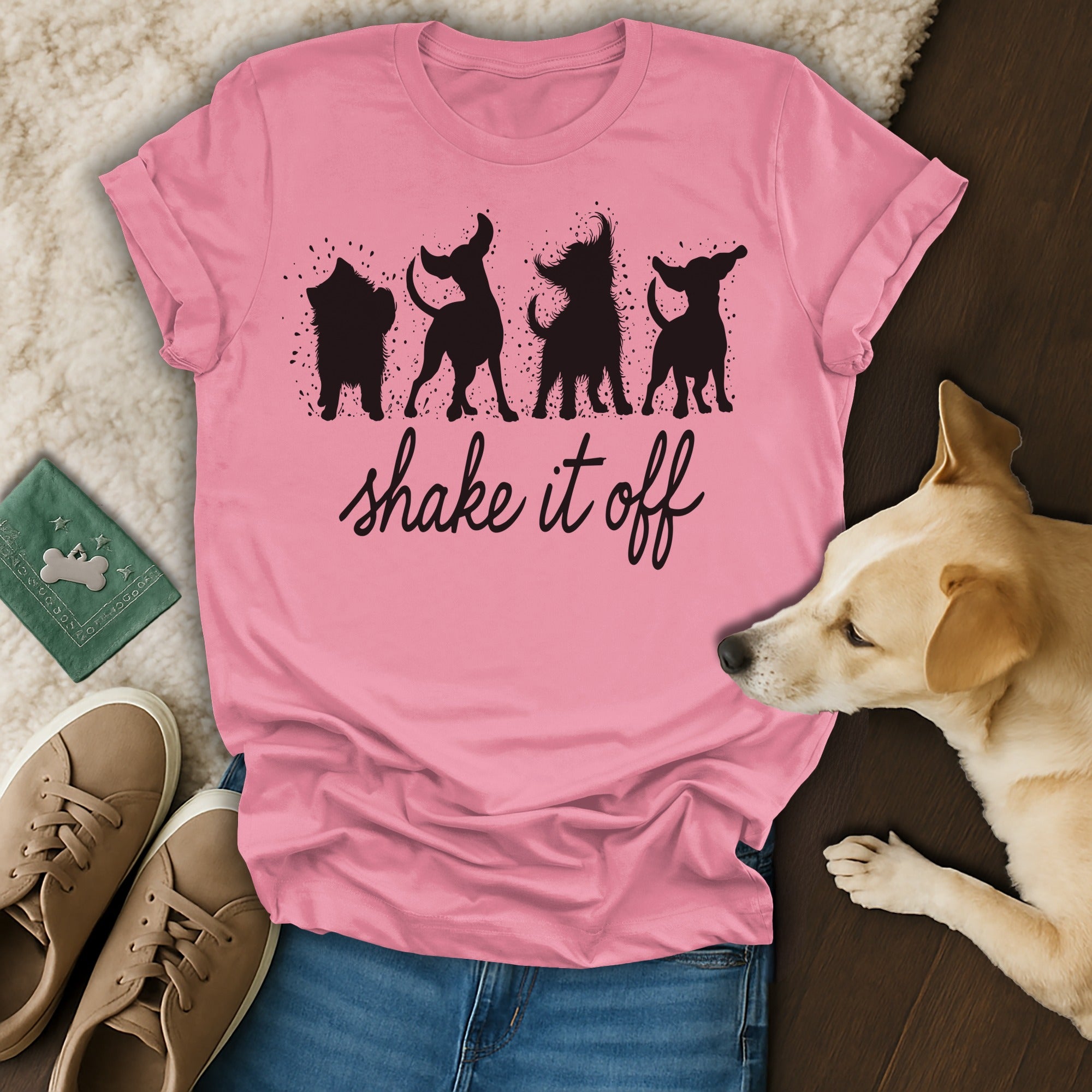 Shake It Off Dancing Dogs Graphic T-shirt