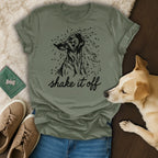 Shake It Off Dog Graphic T-Shirt for Animal Lovers
