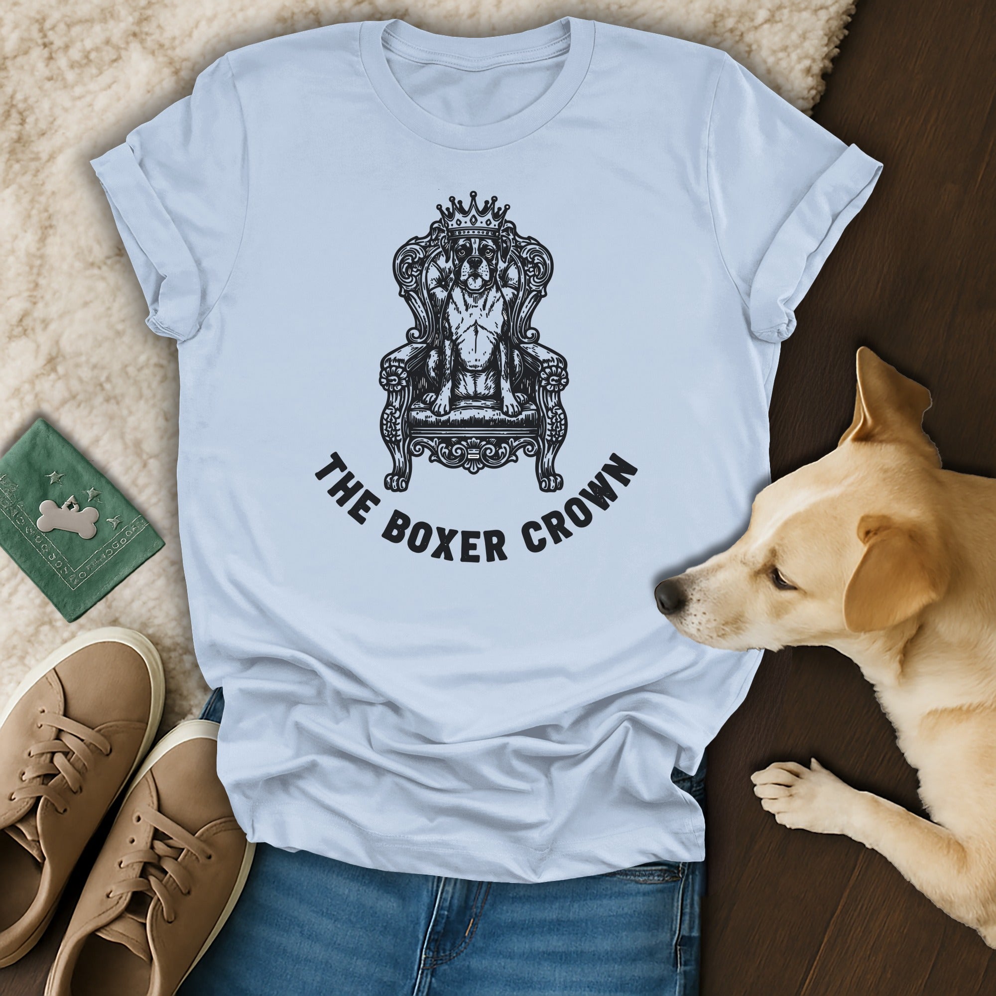 The Boxer Crown Graphic T-Shirt for Dog Lovers