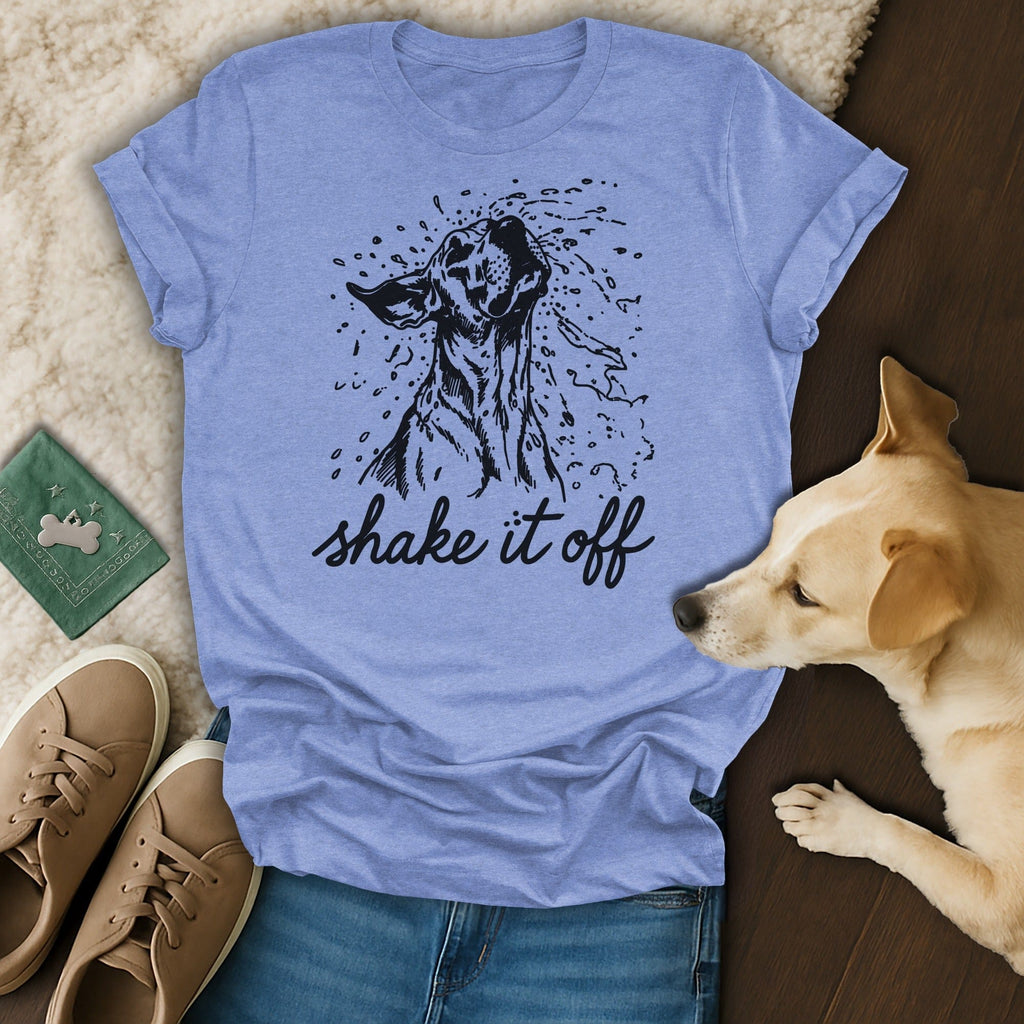 Shake It Off Dog Illustration T-Shirt