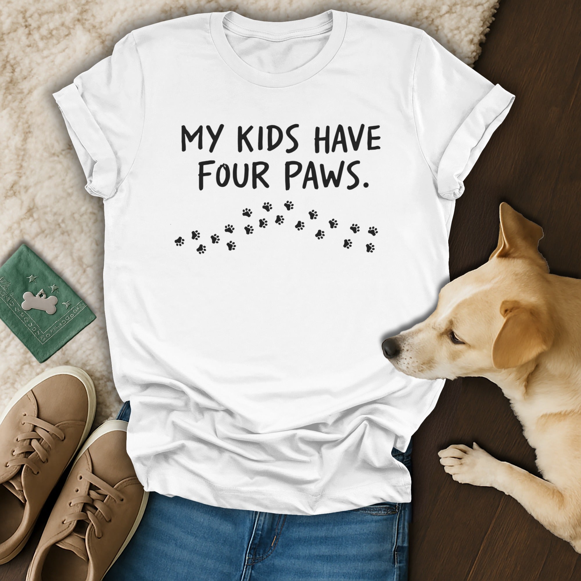 My Kids Have Four Paws T-Shirt for Pet Lovers