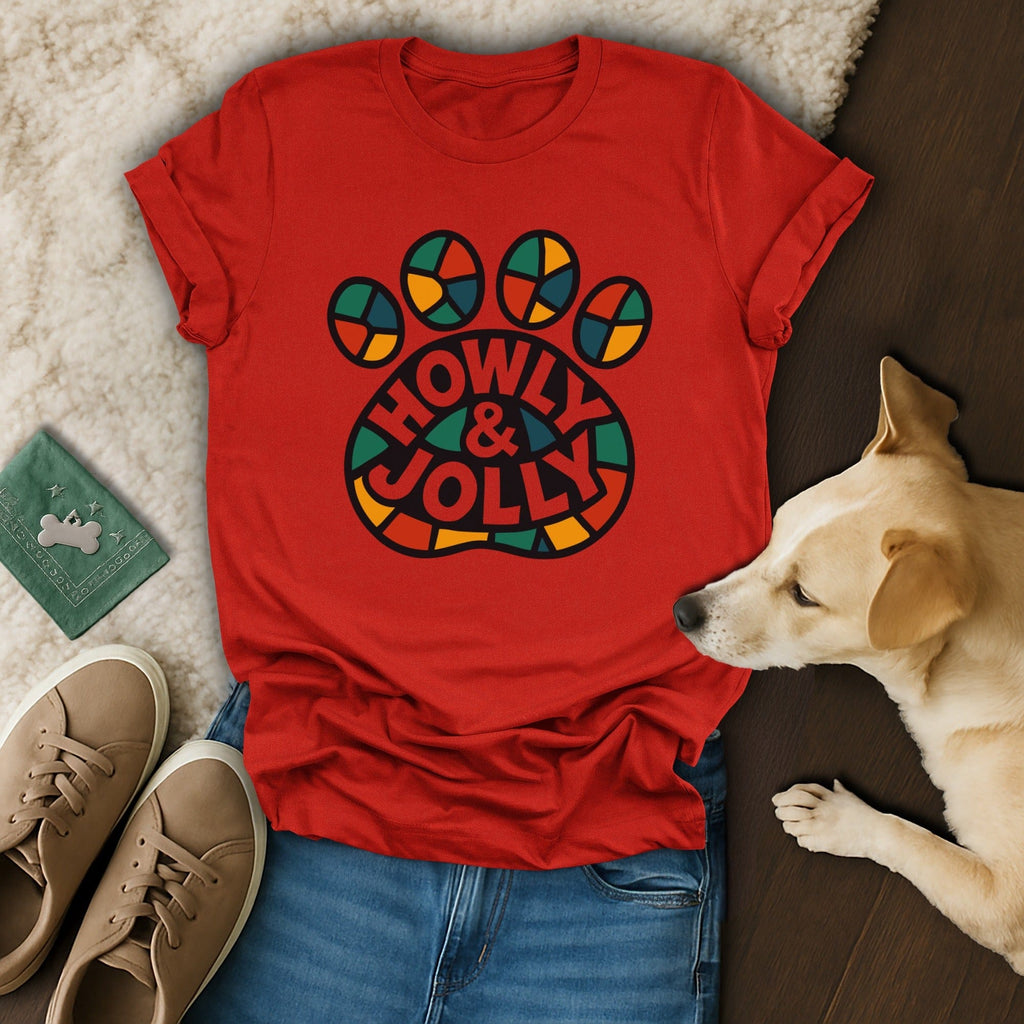 Howly and Jolly Colorful Graphic Design T-Shirt