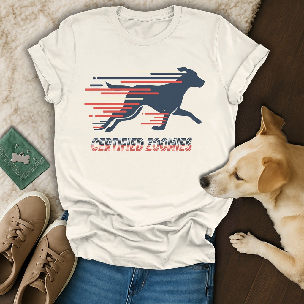 Certified Zoomies Dog Lover Graphic Tee Shirt