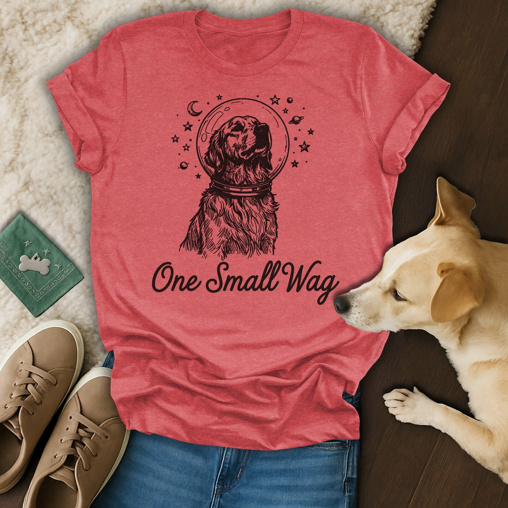 Space Dog Astronaut Stars One Small Wag T-shirt product type