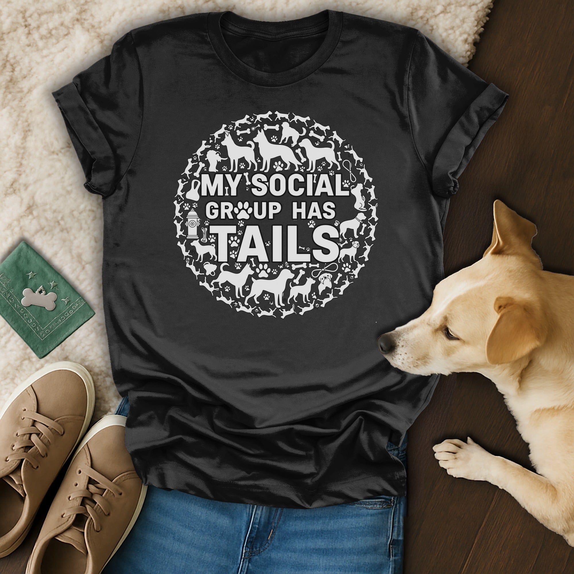 My Social Group Has Tails Dog Lovers T-Shirt