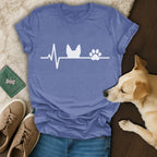 Nurse Heartbeat Dog T-Shirt 🤍