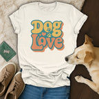 Retro Dog Love T-Shirt 🌻