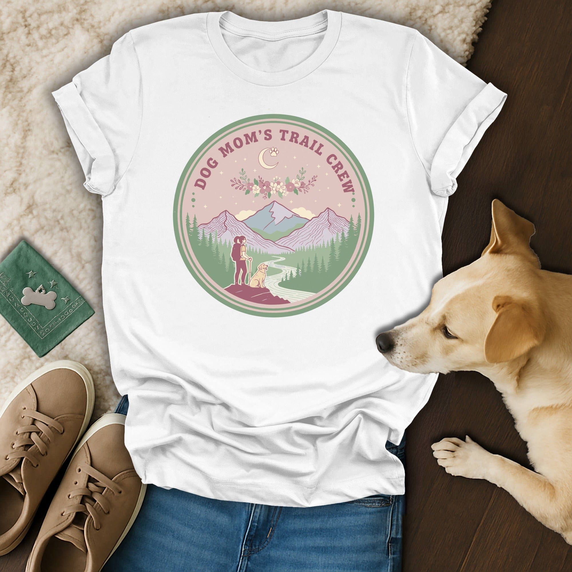Dog Mom's Trail Crew Graphic Shirt for Outdoorsy Women